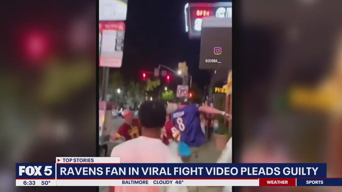 Ravens fan in viral fight video pleads guilty